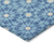8' Denim Blue And Ivory Round Floral Medallion Washable Indoor Outdoor Area Rug