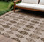10' X 14' Brown And Chocolate Moroccan Washable Indoor Outdoor Area Rug