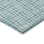 8' X 10' Teal Blue And Ivory Striped Washable Indoor Outdoor Area Rug