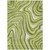 9' X 12' Lime Green And Charcoal Abstract Washable Indoor Outdoor Area Rug