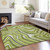 9' X 12' Lime Green And Charcoal Abstract Washable Indoor Outdoor Area Rug