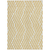 10' X 14' Gold and White Geometric Washable Non Skid Indoor Outdoor Area Rug