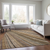 9' X 12' Taupe Beige And Brown Striped Washable Indoor Outdoor Area Rug