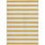 9' X 12' Gold Striped Washable Non Skid Indoor Outdoor Area Rug
