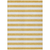 9' X 12' Gold Striped Washable Non Skid Indoor Outdoor Area Rug