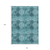 10' X 14' Teal Floral Medallion Washable Non Skid Indoor Outdoor Area Rug