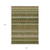8' X 10' Olive Green Brown And Gold Southwestern Washable Indoor Outdoor Area Rug
