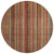 8' Rust Taupe And Gray Round Striped Washable Indoor Outdoor Area Rug