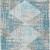 8' X 10' Teal Blue And Beige Geometric Washable Indoor Outdoor Area Rug - Teal Blue, Beige