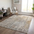 8' X 10' Beige Gray And Taupe Abstract Washable Indoor Outdoor Area Rug