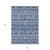 9' X 12' Navy Blue And Ivory Southwestern Washable Indoor Outdoor Area Rug