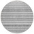 8' Gray Silver And Charcoal Round Striped Washable Indoor Outdoor Area Rug