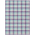 8' X 10' Purple Aqua And Beige Plaid Washable Indoor Outdoor Area Rug