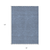 8' X 10' Blue And Ivory Chevron Washable Indoor Outdoor Area Rug