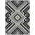10' X 14' Black Gray And Ivory Tribal Washable Indoor Outdoor Area Rug