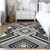 10' X 14' Black Gray And Ivory Tribal Washable Indoor Outdoor Area Rug