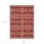 9' X 12' Red And Ivory Southwestern Washable Indoor Outdoor Area Rug