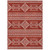 9' X 12' Red And Ivory Southwestern Washable Indoor Outdoor Area Rug