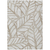9' X 12' Beige And Brown Floral Washable Indoor Outdoor Area Rug