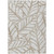 9' X 12' Beige And Brown Floral Washable Indoor Outdoor Area Rug
