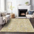 9' X 12' Gold Ivory And Gray Oriental Washable Indoor Outdoor Area Rug