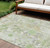 9' X 12' Artichoke Green Lavender And Beige Floral Washable Indoor Outdoor Area Rug