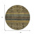 8' Gray Gold And Brown Round Medallion Washable Indoor Outdoor Area Rug