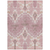 9' X 12' Blush Pink And Ivory Ikat Washable Indoor Outdoor Area Rug