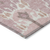 9' X 12' Blush Pink And Ivory Ikat Washable Indoor Outdoor Area Rug