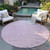 8' Blush Pink And Mauve Round Abstract Washable Indoor Outdoor Area Rug - Blush, Pink, Mauve