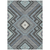 10' X 14' Pewter Charcoal And Sky Blue Tribal Washable Indoor Outdoor Area Rug