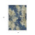 8' X 10' Navy Blue And Beige Abstract Washable Indoor Outdoor Area Rug - Navy Blue, Beige