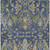 10' X 14' Navy Blue Green And Brown Floral Washable Indoor Outdoor Area Rug