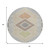 8' Pewter Copper And Silver Round Geometric Washable Indoor Outdoor Area Rug