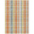 9' X 12' Peach Ivory And Orange Plaid Washable Indoor Outdoor Area Rug