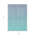9' X 12' Sky Blue And Teal Blue Ombre Washable Indoor Outdoor Area Rug
