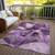 10' X 14' Purple Abstract Washable Non Skid Indoor Outdoor Area Rug Contemporary Style - Purple Color