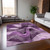 10' X 14' Purple Abstract Washable Non Skid Indoor Outdoor Area Rug Contemporary Style - Purple Color
