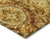 8' Terra Cotta Brown And Gold Round Floral Medallion Washable Indoor Outdoor Area Rug