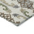 9' X 12' Ivory Green And Brown Floral Washable Indoor Outdoor Area Rug - Ivory, Green, Brown
