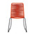 Set of Two 23" Tangerine Metal Outdoor Dining Chair