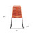 Set of Two 23" Tangerine Metal Outdoor Dining Chair