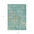 8' X 10' Teal Blue Abstract Washable Indoor Outdoor Area Rug