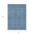 10' X 14' Denim Blue And Ivory Geometric Washable Indoor Outdoor Area Rug - 608219038229