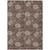 8' X 10' Merlot Taupe And Beige Floral Washable Indoor Outdoor Area Rug