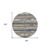 8' Charcoal Beige And Brown Round Striped Washable Indoor Outdoor Area Rug