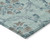 10' X 14' Teal Blue Gray And Aqua Floral Washable Indoor Outdoor Area Rug