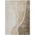 8' X 10' Brown And Taupe Abstract Washable Indoor Outdoor Area Rug