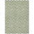 9' X 12' Green And Ivory Chevron Washable Indoor Outdoor Area Rug