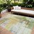 8' X 10' Green Yellow And Purple Abstract Washable Indoor Outdoor Area Rug
